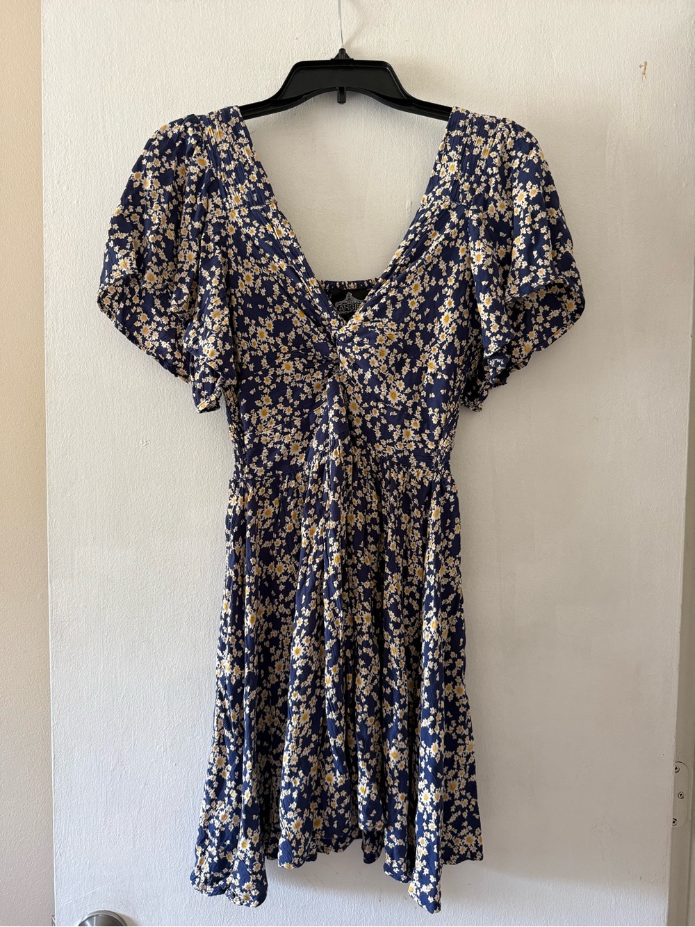 Angie Blue Daisy Floral Mini Dress Vintage Inspired Size Small